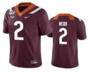 Wholesale Cheap Men's Virginia Tech Hokies #2 Jeremy Webb Maroon 150th College Football Nike Jersey