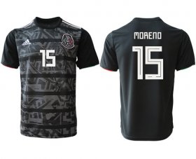 Wholesale Cheap Mexico #15 Moreno Black Soccer Country Jersey