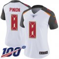 Wholesale Cheap Nike Buccaneers #8 Bradley Pinion White Women's Stitched NFL 100th Season Vapor Untouchable Limited Jersey