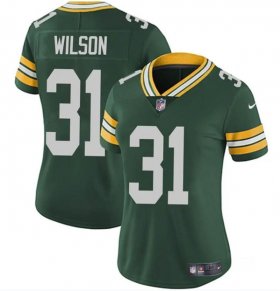 Cheap Women\'s Green Bay Packers #31 Emanuel Wilson Green Vapor Untouchable Limited Football Stitched Jersey(Run Small)