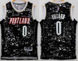 Wholesale Cheap Men's Portland Trail Blazers #0 Damian Lillard Adidas 2015 Urban Luminous Swingman Jersey