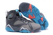 Wholesale Cheap Kids' Air Jordan 7 Retro Shoes Gray/blue-orange