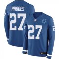 Wholesale Cheap Nike Colts #27 Xavier Rhodes Royal Blue Team Color Men's Stitched NFL Limited Therma Long Sleeve Jersey