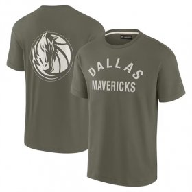 Cheap Men\'s Dallas Mavericks Olive Elements Super Soft Short Sleeve T-Shirt