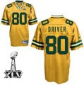 Wholesale Cheap Packers #80 Donald Driver Yellow Super Bowl XLV Stitched NFL Jersey