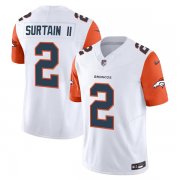 Cheap Men's Denver Broncos #2 Pat Surtain II White 2024 Draft F.U.S.E. Vapor Limited Stitched Jerseys