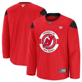 Men\'s New Jersey Devils Red 2024-25 Team Practice Stitched Hockey Jersey