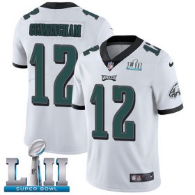 Wholesale Cheap Nike Eagles #12 Randall Cunningham White Super Bowl LII Men\'s Stitched NFL Vapor Untouchable Limited Jersey