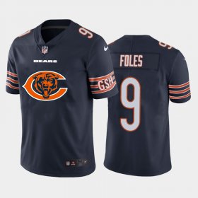 Wholesale Cheap Chicago Bears #9 Nick Foles Navy Blue Men\'s Nike Big Team Logo Vapor Limited NFL Jersey