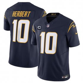 Cheap Men\'s Los Angeles Chargers #10 Justin Herbert Navy 2024 F.U.S.E. With 4-Star C Patch Vapor Untouchable Limited Stitched Jersey