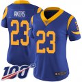 Wholesale Cheap Nike Rams #23 Cam Akers Royal Blue Alternate Women's Stitched NFL 100th Season Vapor Untouchable Limited Jersey