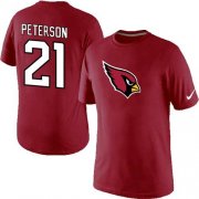 Wholesale Cheap Nike Arizona Cardinals #21 Patrick Peterson Name & Number NFL T-Shirt Red