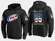 Wholesale Cheap Hurricanes #99 Wayne Gretzky NHL Banner Wave Usa Flag Black Hoodie