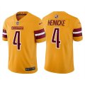 Wholesale Cheap Men's Washington Commanders #4 Taylor Heinicke Gold Vapor Untouchable Stitched Football Jersey