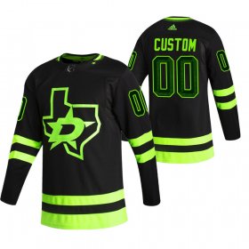 Wholesale Cheap Dallas Stars Custom Black Men\'s Adidas 2020-21 Alternate Authentic Player NHL Jersey