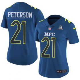 Wholesale Cheap Nike Cardinals #21 Patrick Peterson Navy Women\'s Stitched NFL Limited NFC 2017 Pro Bowl Jersey