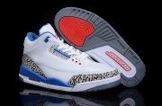 Wholesale Cheap Air Jordan 3 Shoes White/Blue/Black