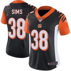 Wholesale Cheap Nike Bengals #38 LeShaun Sims Black Team Color Women\'s Stitched NFL Vapor Untouchable Limited Jersey