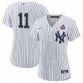 Cheap Women's New York Yankees #11 Anthony Volpe White 2024 World Series Cool Base Stitched Baseball Jersey(Run Small)