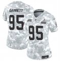 Cheap Women's Cleveland Browns #95 Myles Garrett 2024 F.U.S.E Arctic Camo Salute To Service Limited Stitched Jersey(Run Small)