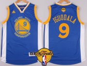 Wholesale Cheap Men's Golden State Warriors #9 Andre Iguodala Blue 2017 The NBA Finals Patch Jersey