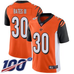 Wholesale Cheap Nike Bengals #30 Jessie Bates III Orange Alternate Men\'s Stitched NFL 100th Season Vapor Limited Jersey