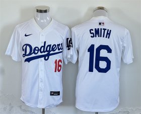 Cheap Men\'s Los Angeles Dodgers #16 Will Smith White 2024 Limited Stitched Baseball Jersey