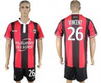 Wholesale Cheap OGC Nice #26 Vincent Home Soccer Club Jersey