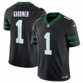 Cheap Men's New York Jets #1 Ahmad Sauce Gardner Black 2024 F.U.S.E. Vapor Untouchable Limited Football Stitched Jersey