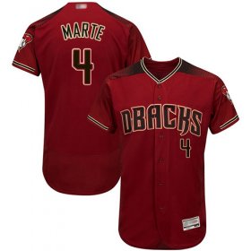 Wholesale Cheap Diamondbacks #4 Ketel Marte Sedona Red Flexbase Authentic Collection Stitched MLB Jersey