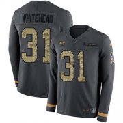 Wholesale Cheap Nike Buccaneers #31 Jordan Whitehead Anthracite Salute to Service Men's Stitched NFL Limited Therma Long Sleeve Jersey