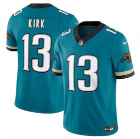 Men\'s Jacksonville Jaguars #13 Christian Kirk Teal 2024 F.U.S.E. Prowler Throwback Vapor Limited Football Stitched Jersey