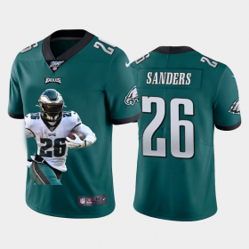 Cheap Philadelphia Eagles #26 Miles Sanders Nike Team Hero Vapor Limited NFL 100 Jersey Green