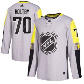 Wholesale Cheap Adidas Capitals #70 Braden Holtby Gray 2018 All-Star Metro Division Authentic Stitched Youth NHL Jersey