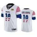 Wholesale Cheap Pittsburgh Steelers #19 JuJu Smith-Schuster White Men's Nike Team Logo USA Flag Vapor Untouchable Limited NFL Jersey