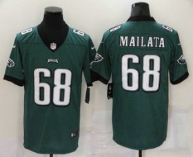 Wholesale Cheap Men\'s Philadelphia Eagles #68 Jordan Mailata Midnight Green 2018 Vapor Untouchable Stitched NFL Nike Limited Jersey