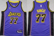 Cheap Youth Los Angeles Lakers #77 Luka Doncic Purple 2025 City Edition Stitched Basketball Jersey