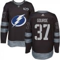 Wholesale Cheap Adidas Lightning #37 Yanni Gourde Black 1917-2017 100th Anniversary Stitched NHL Jersey