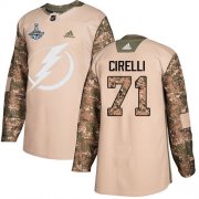 Cheap Adidas Lightning #71 Anthony Cirelli Camo Authentic 2017 Veterans Day 2020 Stanley Cup Champions Stitched NHL Jersey