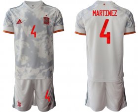 Wholesale Cheap Men 2021 European Cup Spain away white 4 Soccer Jersey