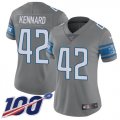 Wholesale Cheap Nike Lions #42 Devon Kennard Gray Women's Stitched NFL Limited Rush 100th Season Jersey