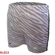 Wholesale Cheap Women's Nike NFL Green Bay Packers Embroidered Team Logo Zebra Stripes Shorts