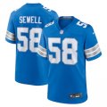 Cheap Men's Detroit Lions #58 Penei Sewell Blue 2024 F.U.S.E. Vapor Limited Stitched Jersey