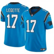 Cheap Men's Carolina Panthers #17 Xavier Legette Blue 2024 Draft F.U.S.E. Vapor Limited Football Stitched Jersey