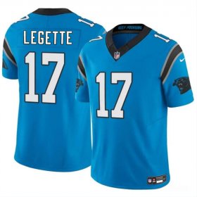 Cheap Men\'s Carolina Panthers #17 Xavier Legette Blue 2024 Draft F.U.S.E. Vapor Limited Football Stitched Jersey