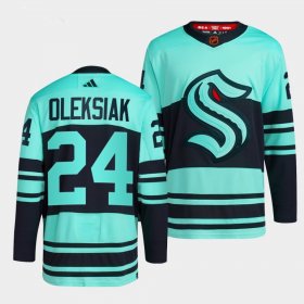 Men\'s Seattle Kraken #24 Jamie Oleksiak Reverse Ice Blue Jersey