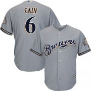 Wholesale Cheap Brewers #6 Lorenzo Cain Grey Cool Base Stitched Youth MLB Jersey