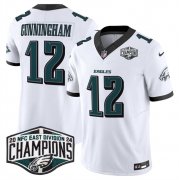 Cheap Men's Philadelphia Eagles #12 Randall Cunningham White 2024 New NFC East Champions F.U.S.E. Vapor Untouchable Limited Stitched Football Jersey