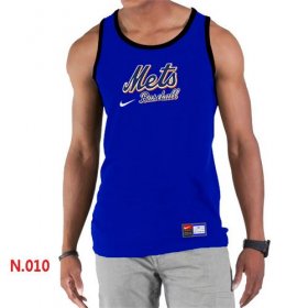 Wholesale Cheap Men\'s Nike New York Mets Home Practice Tank Top Blue