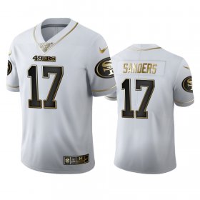 Wholesale Cheap San Francisco 49ers #17 Emmanuel Sanders Men\'s Nike White Golden Edition Vapor Limited NFL 100 Jersey